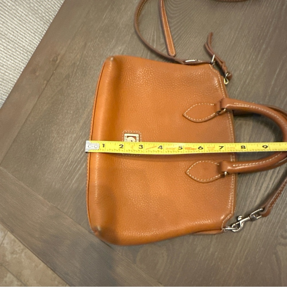 Dooney & Bourke Pebble Leather Satchel with‎ Crossbody Tan - Picture 14 of 16